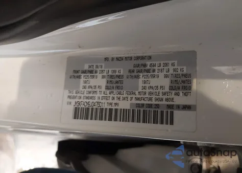 2018 Mazda Cx-5 Touring из США, поврежденный, VIN JM3KFACM9J0476011